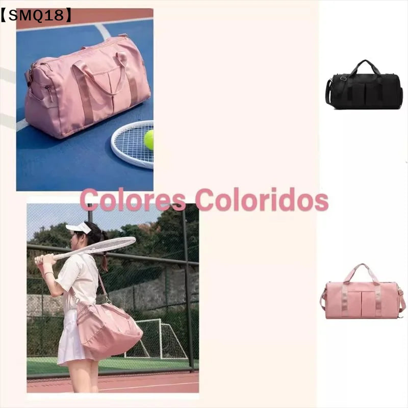 Gym Bag with Shoe Compartment and Wet Bag Airplane Travel Duffel Bag Sports Fitness Tote Bag for Swimming Yoga【Smq】
