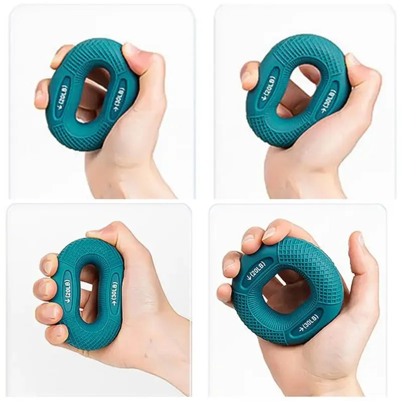 Silicone Finger Grip Strengthener Ring Adjustable Resistance Hand Wrist Exercise for Carpal Tunnel Relief Gym Home Training