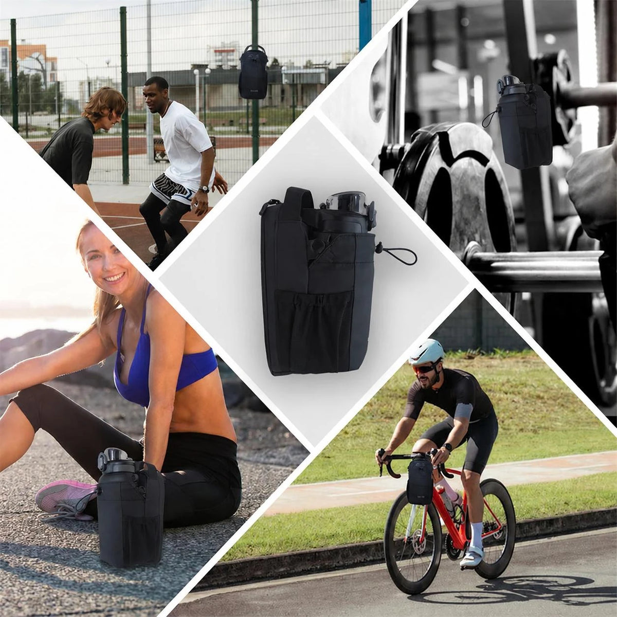 Magnetic Gym Bag Large Capacity Magnetic Carrier Bag With Phone Pocket Portable Gym Water Bottle Pouch Gym Accessories Organizer